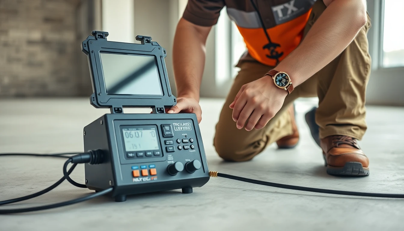 Slab Leak Detection with Electronic Equipment